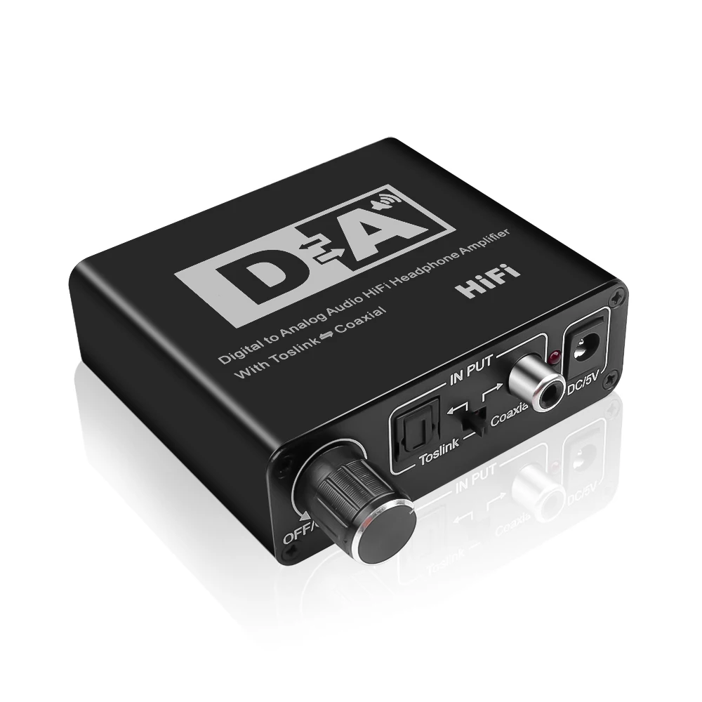 Цифровой оптический Toslink коаксиальный аналоговый RCA аудио преобразователь
