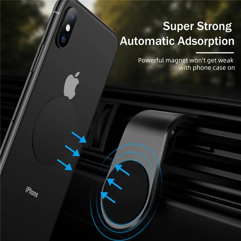 Черная круглая металлическая пластина для автомобильного держателя телефона