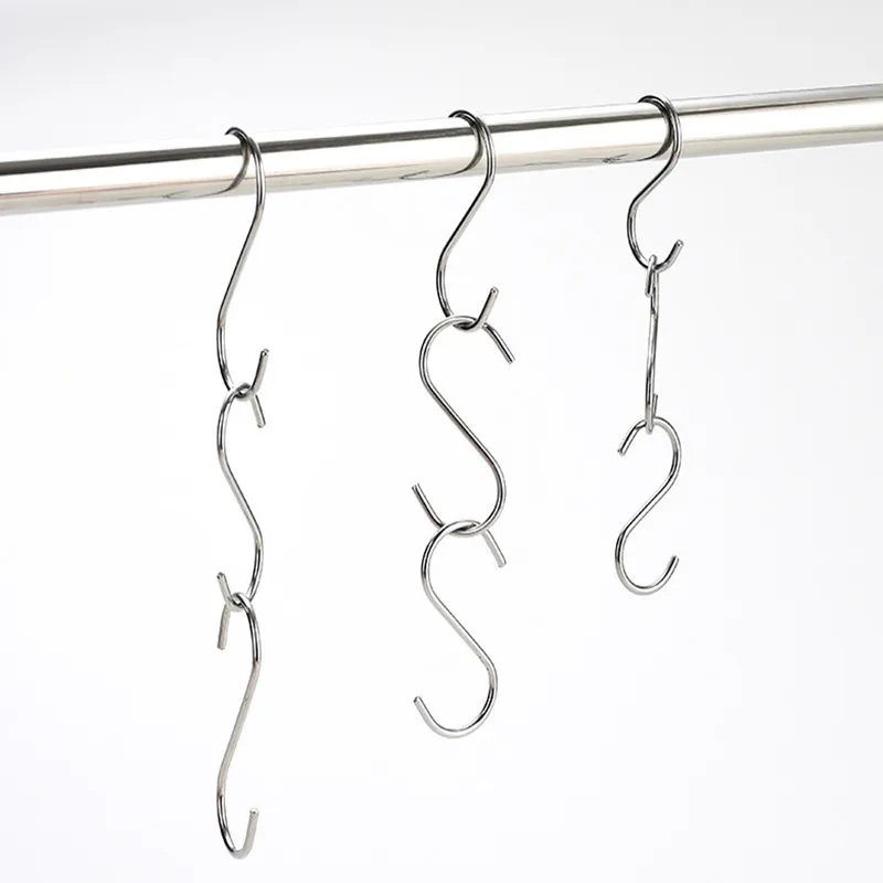 10 шт./пакет бытовой Нержавеющая сталь s-образный Крюк Многофункциональный