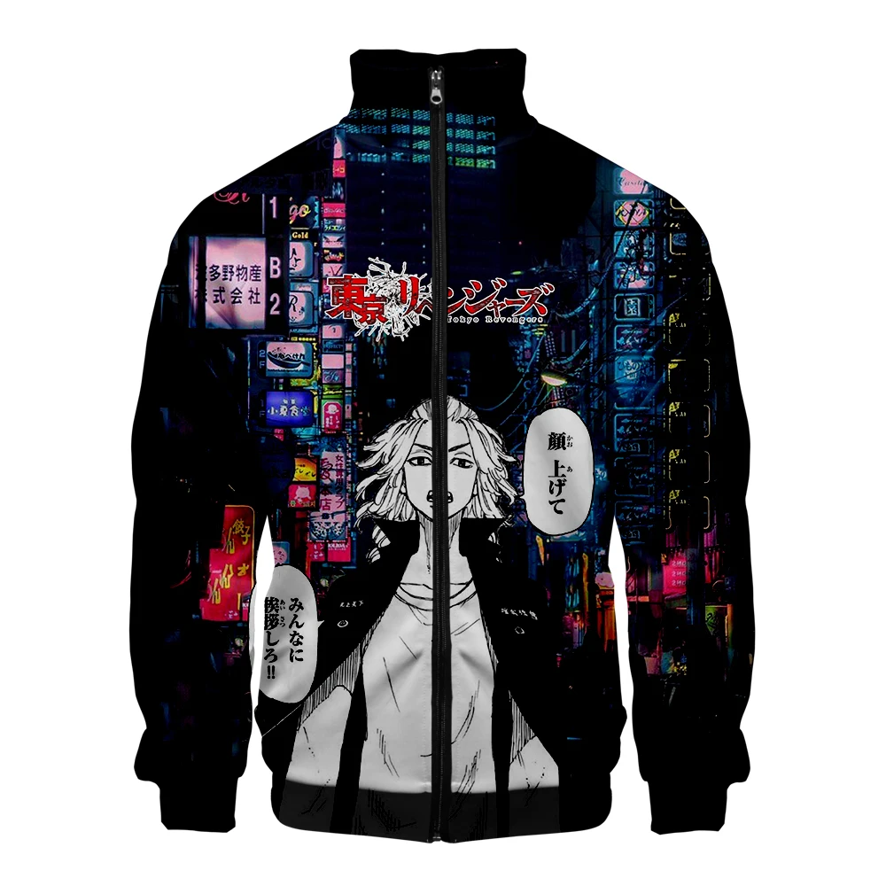 

2021 3D Anime Tokyo Swastika Avenger Stand-up Collar Zipper Jacket New Men's/Women's Sweater Fashion Casual Street Dress