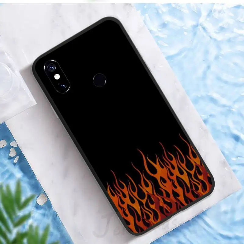 

Fashion Flame Pattern Phone Case For Xiaomi Redmi note 4 4X 8T 9 9s 10 K20 K30 cc9 9t pro lite max