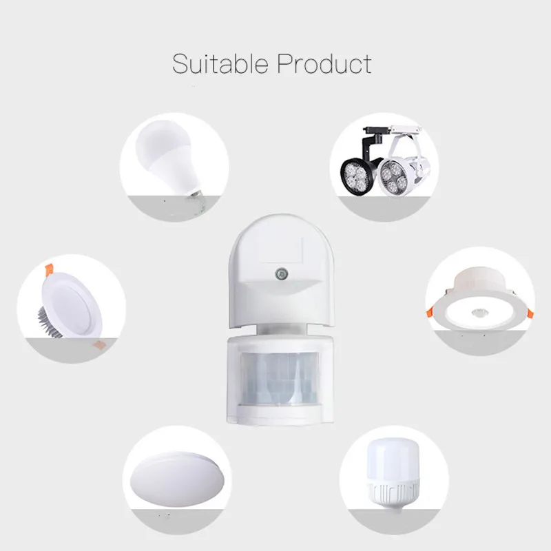

4 pcs/lote Ac110V~240V Outdoor Pir Motion Sensor Switch Wall Light Lamp 180 Degree Sensor Detector Pir Motion Sensor Led Switch