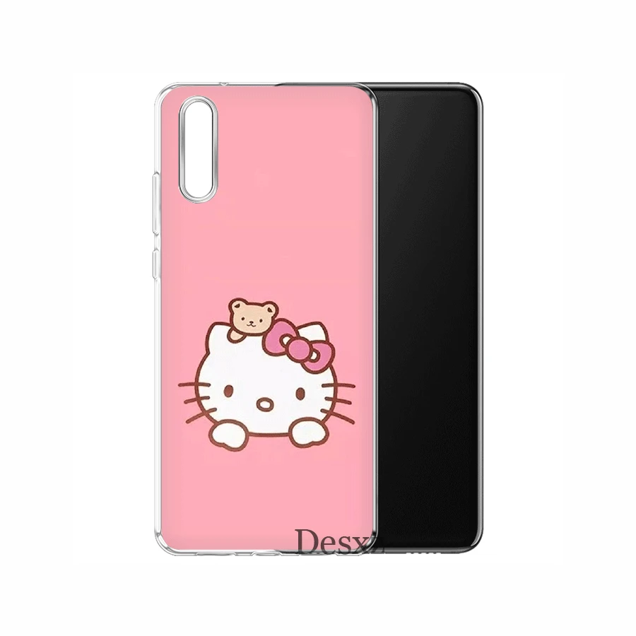 2 Мобильный чехол для телефона из термополиуретана для huawei P30 P20 P10 P8 P9 Lite рro huawei P Smart Z Plus чехол Hello Cat Чехол Kitty - Цвет: 2
