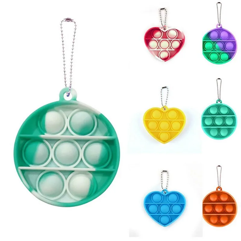 

Mini Push Pops Bubble Sensory Toy Adult Child Stress Reliever Toys Relief Funny Pop-it Fidget Toys Pop-Its Fidget Keychain