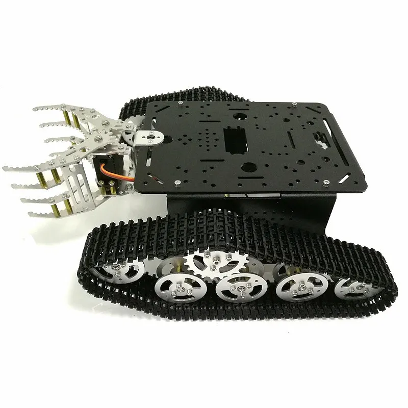 Металлический бак шасси с механическими кнопками коготь RC гусеничные