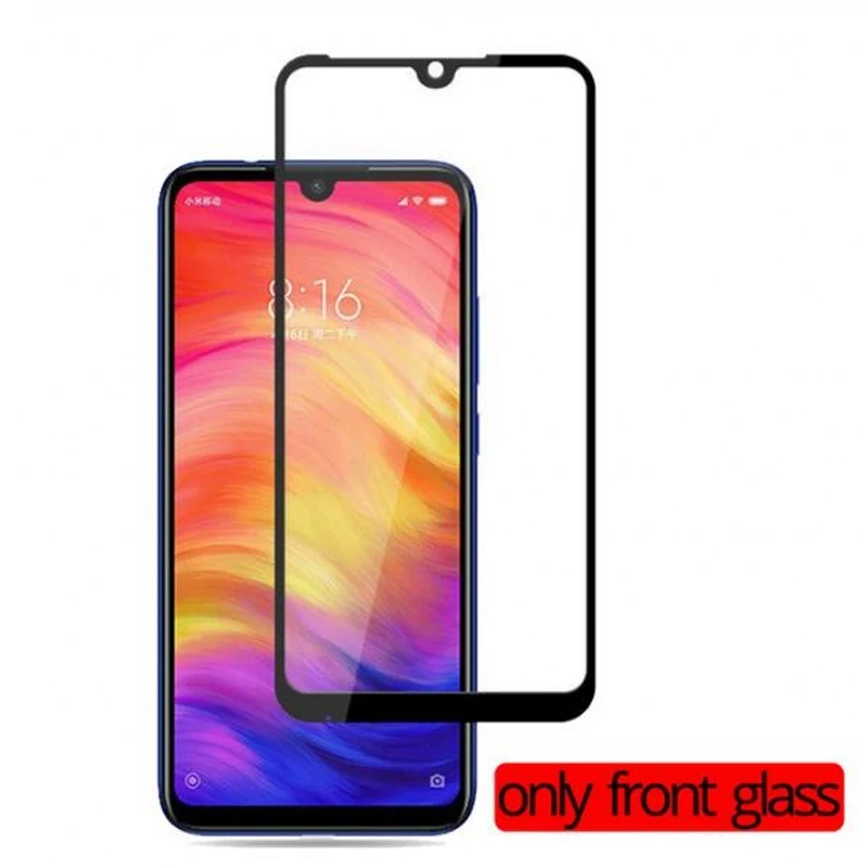 Glass film Чехол для Xiaomi Redmi Note 7 8 Pro, чехол из закаленного стекла, светящийся противоударный роскошный стеклянный чехол для Xiaomi Redmi Note 8 7, чехол - Цвет: Glass film