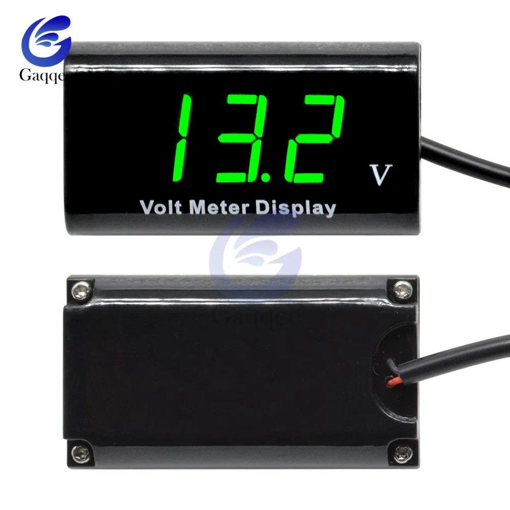 12 В постоянного тока светодиодный цифровой дисплей водонепроницаемый вольтметр