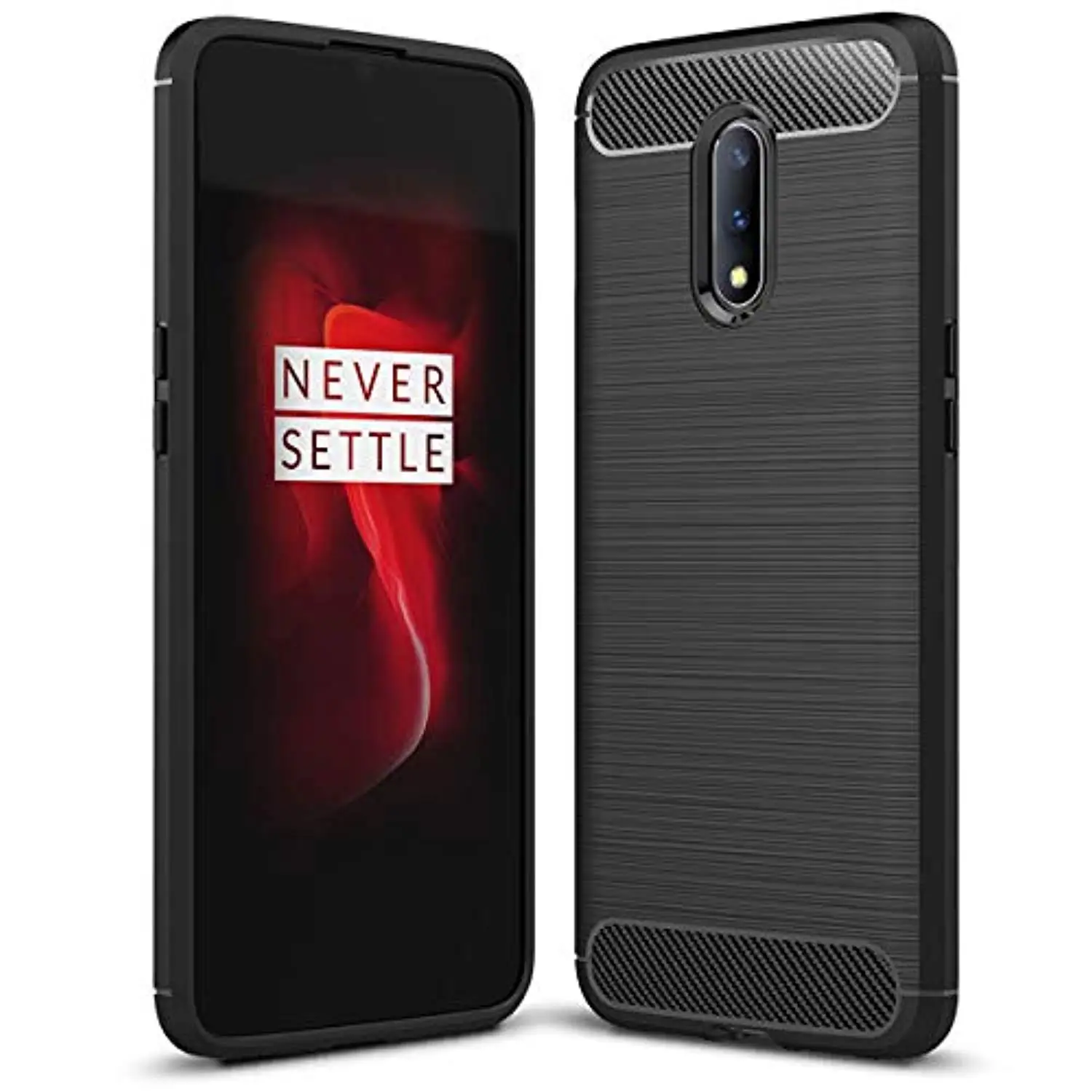 Роскошный нескользящий Силиконовый чехол из углеродного волокна ТПУ для Oneplus 7 Pro