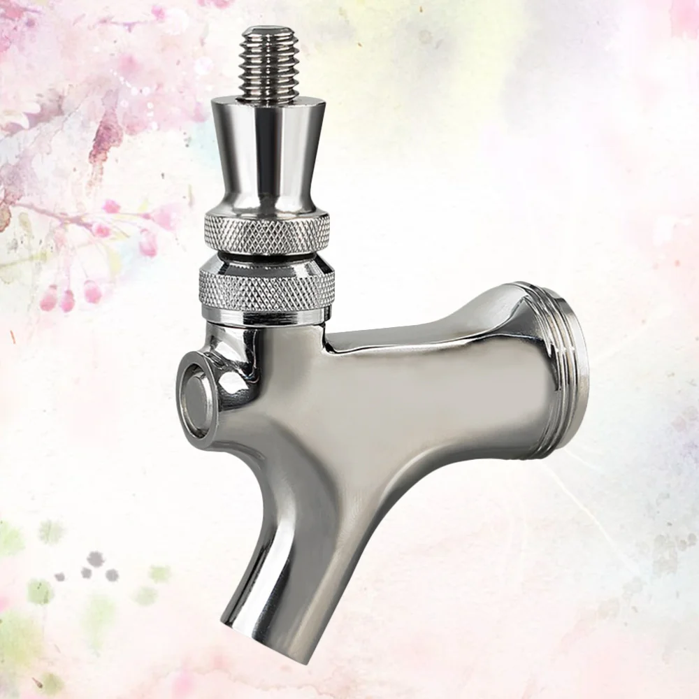 

Pot Tap Brass Non-Ajustable Stainless Steel Metal Useful for Store Home Bar (Silver)