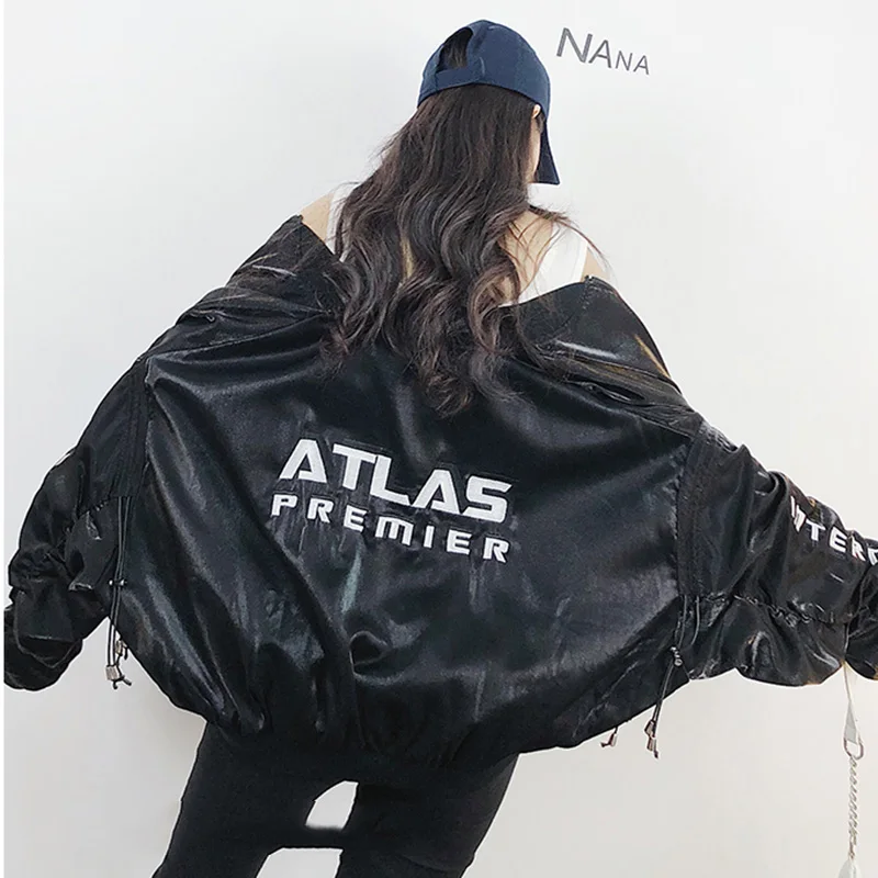 Европейская бейсбольная куртка Женская свободная уличная одежда базовое пальто