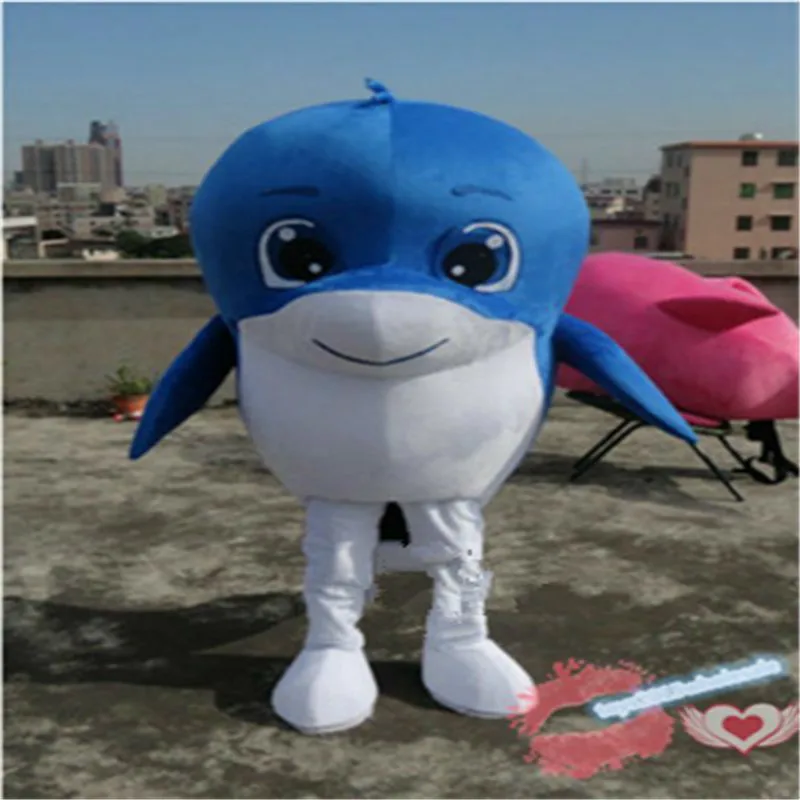 Костюм талисмана дельфина Карнавальный пушистый костюм Вечерние меховые