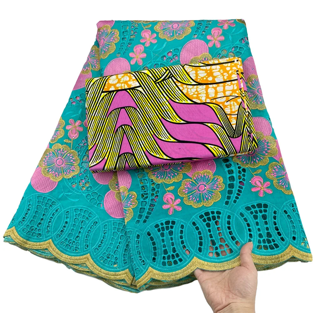 

New Arrived Swiss Voile Lace in Switzerland 2.5+3 yards Orange African Cotton Fabric dubai lace For Party Dress