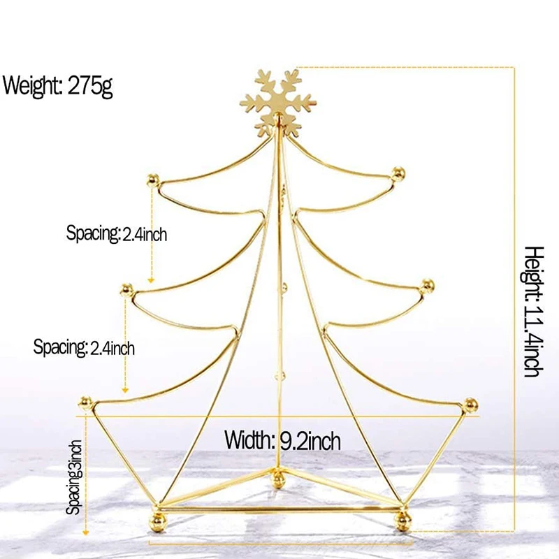 

Mug Holder 9 Hook Countertop Mug Tree with Christmas Tree Shape,Coffee Mugs & Tea Dishes Storage Rack Tea Cups Holder