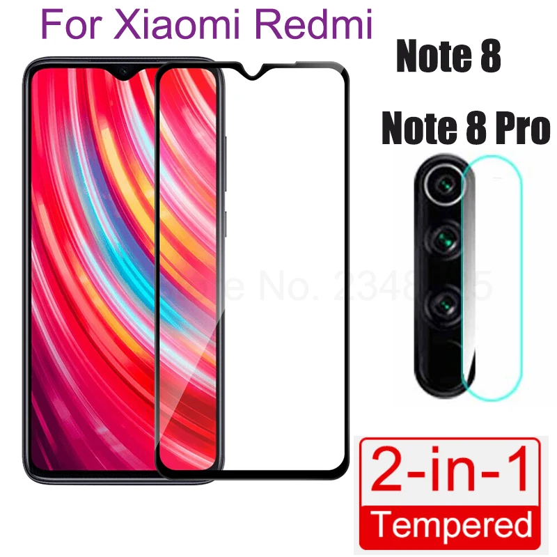 2 в 1 объектив камеры закаленное стекло для Xiaomi Redmi 8 7 7A Note 7 8 Pro Note7 7Pro Note 8 Pro Полное покрытие экрана защитное стекло
