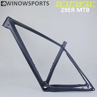 winowsports 2020 chinese cheap hard tail carbon mountain bike frame 14212mm 14812mm 29er boost mtb 15 17 19 21 carbon bike
