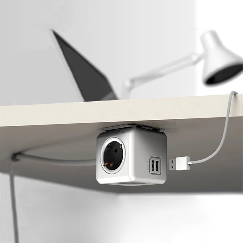 Allocacoc power cube EU Plug power Strip 4 AC адаптер пробки 3680 Вт смарт 2 USB порт зарядное устройство Удлинительный кабель с патроном 1,5 м 3 м