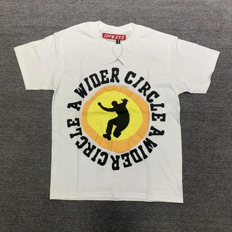 

22SS Silhouette Letter Print CPFM.XYZ T Shirt Men Women EU Size 100% Cotton CPFM Top Tees Fashion Summer Sudaderas Hombre