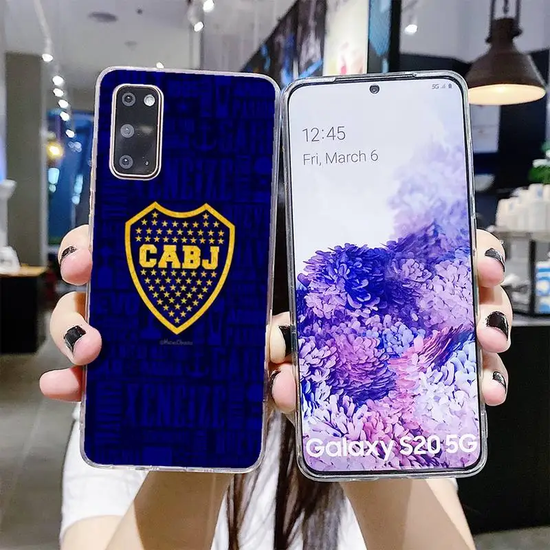 

Football CABJ Club Phone Case For Clear&S Samsung Galaxy S5 S6 S7 S8 S9 S10 S20 Edge Plus Lite 2019 2020