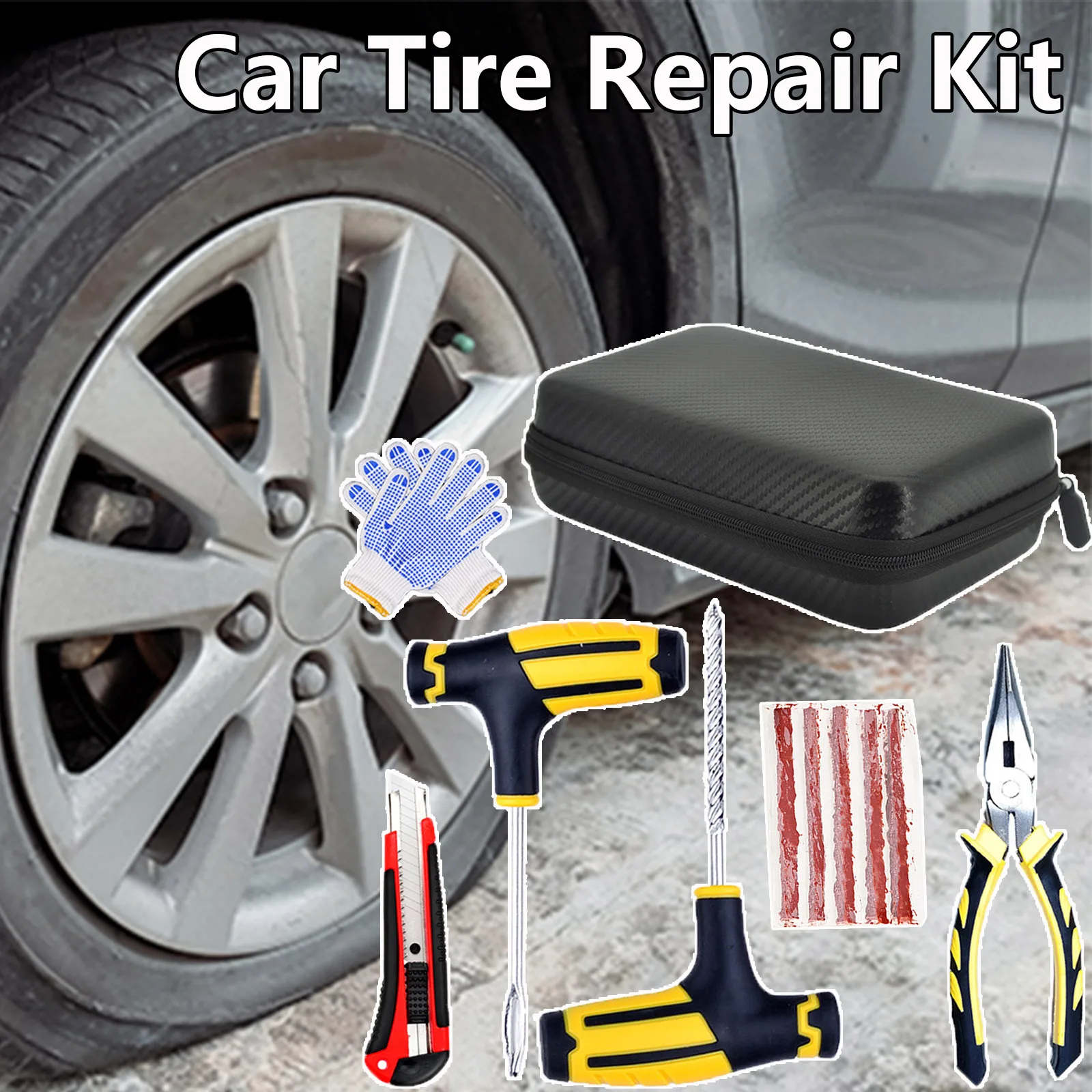 Набор снастей для ремонта автомобильных шин ручной инструмент авто велосипеда