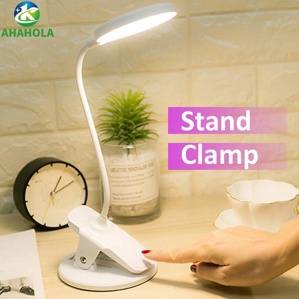 

5v Touch Desk Lamp with Clamp Reading Study USB Desk Light Flexo Rechargeable Led Table Lamp with Clip Flexible Desktop Lampara