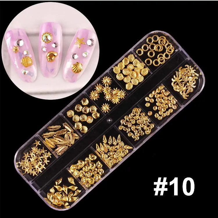 Mixed Colorful Rhinestones For Nails Crystal Stones Gems Manicure Accessories Studs 27 Models Diamonds 3D Nail Art Decorations