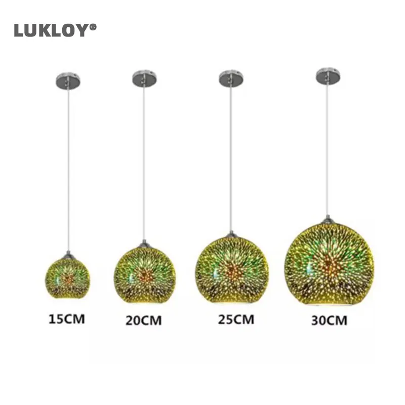 LuKLoy светодиодный подвесной светильник зеркальный стеклянный шар фейерверк