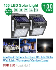 Goodland 118 светодиодный светильник на солнечной батарее, уличный светильник на солнечной батарее, солнечный светильник с датчиком движения PIR, водонепроницаемый уличный светильник для украшения сада