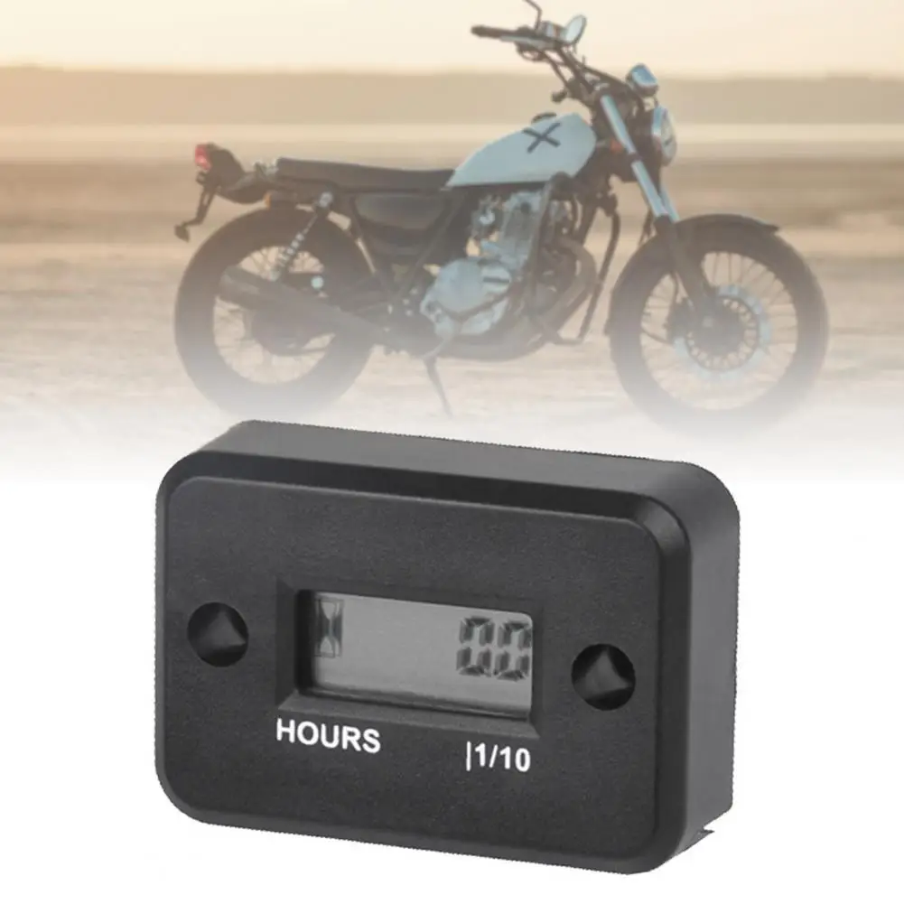 

Hour Meter LCD Digital Sensitive IPX6 Waterproof Motorcycle Digital Hour Gauge for Motorcycles Instruments Odometers