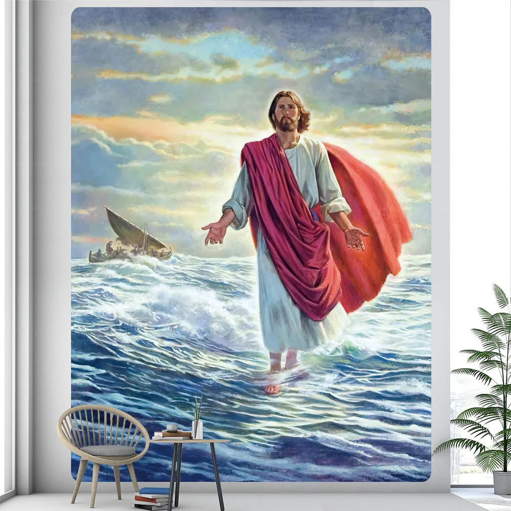 Гобелен Иисус гобелен для домашнего декора спальные простыни hipphippie богемный
