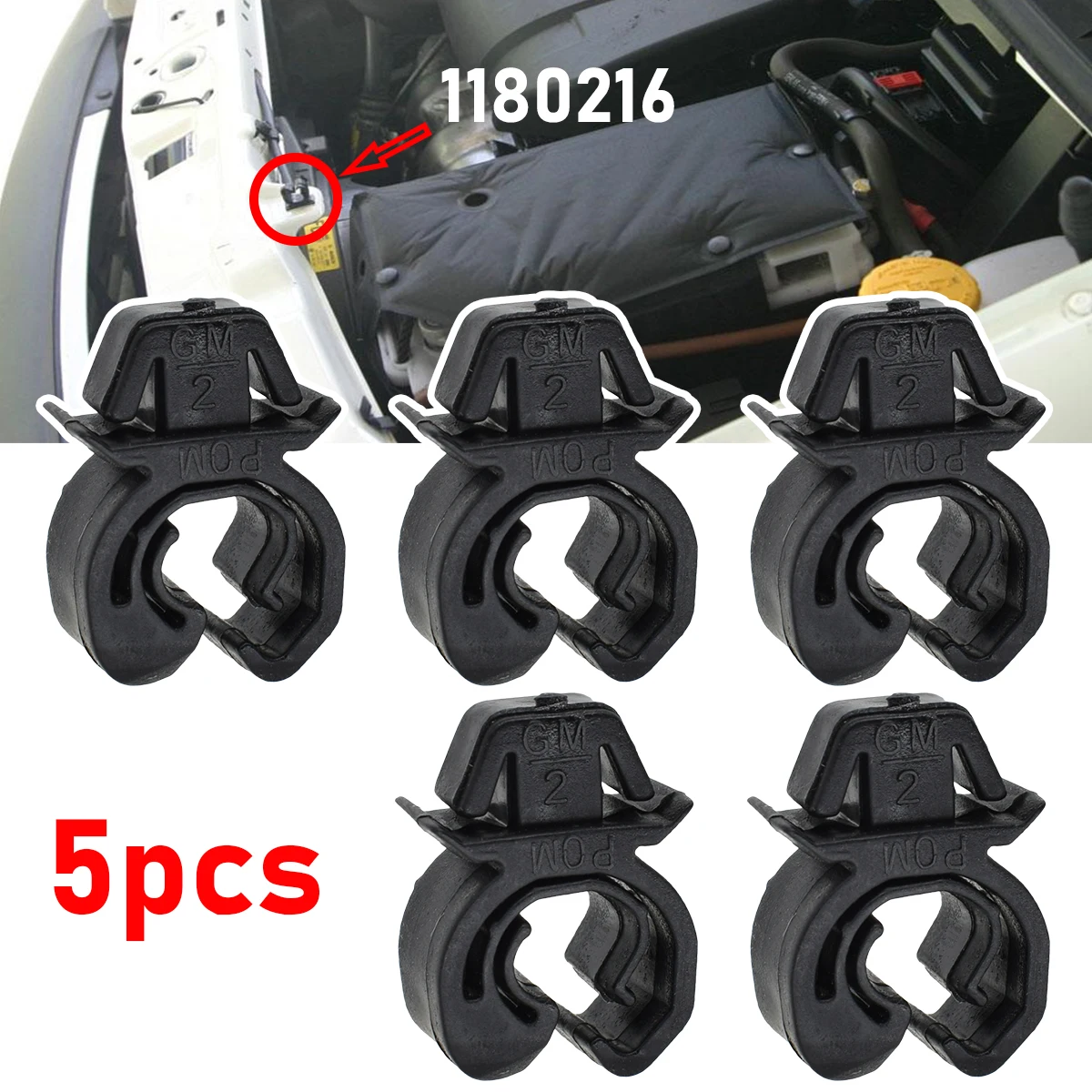 

5Pcs Car Bonnet Rod Hood Support Prop Stay Clip Holder Clamp For Vauxhall Opel Astra G Zafira A Omega B Combo C Fastener 1180216