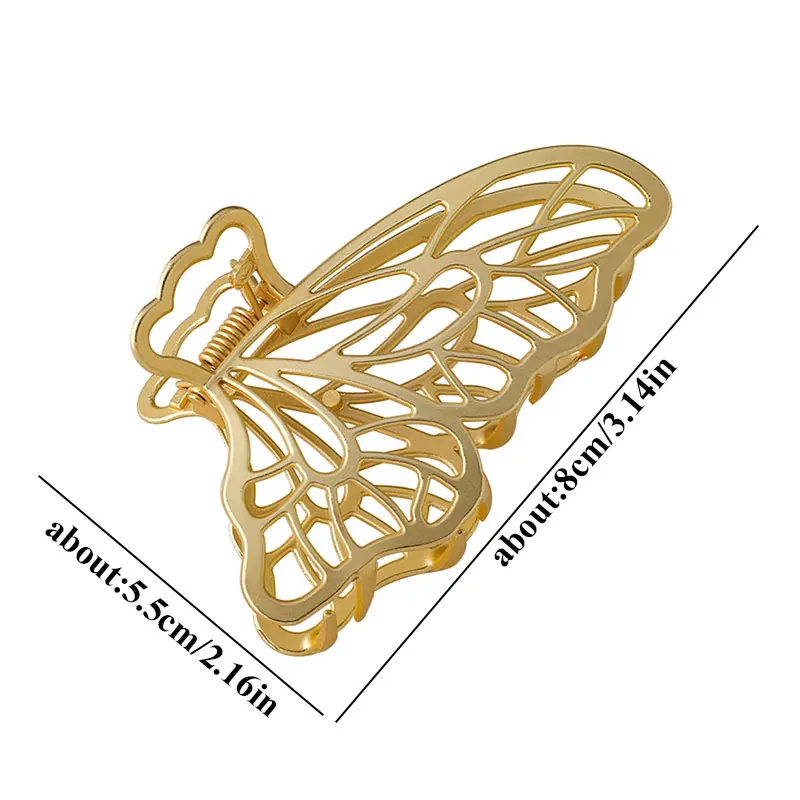 

Woman Butterfly Metal Pearl Hair Claws Hair Accessories Geometric Chic Barrettes Hair Clip Ladies Hairgrip Girls Ornaments Crab