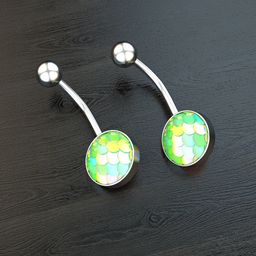 Серьги-гвоздики из титана с блестками антиаллергенные 1 шт. |