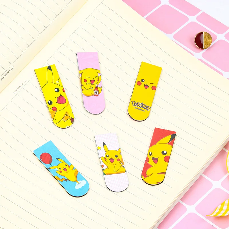 Покемон Пикачу магнитная закладка креативная Веселая изысканная мягкая