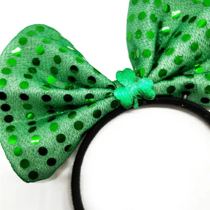 3 шт./компл. зеленые блестящие обручи для волос повязка на голову с бантом