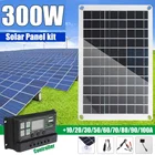 300W Панели солнечные USB 12V солнечных батарей клетки + 100A Солнечный Зарядное устройство контроллера для Батарея сотовый телефон Зарядное устройство с Батарея зажим