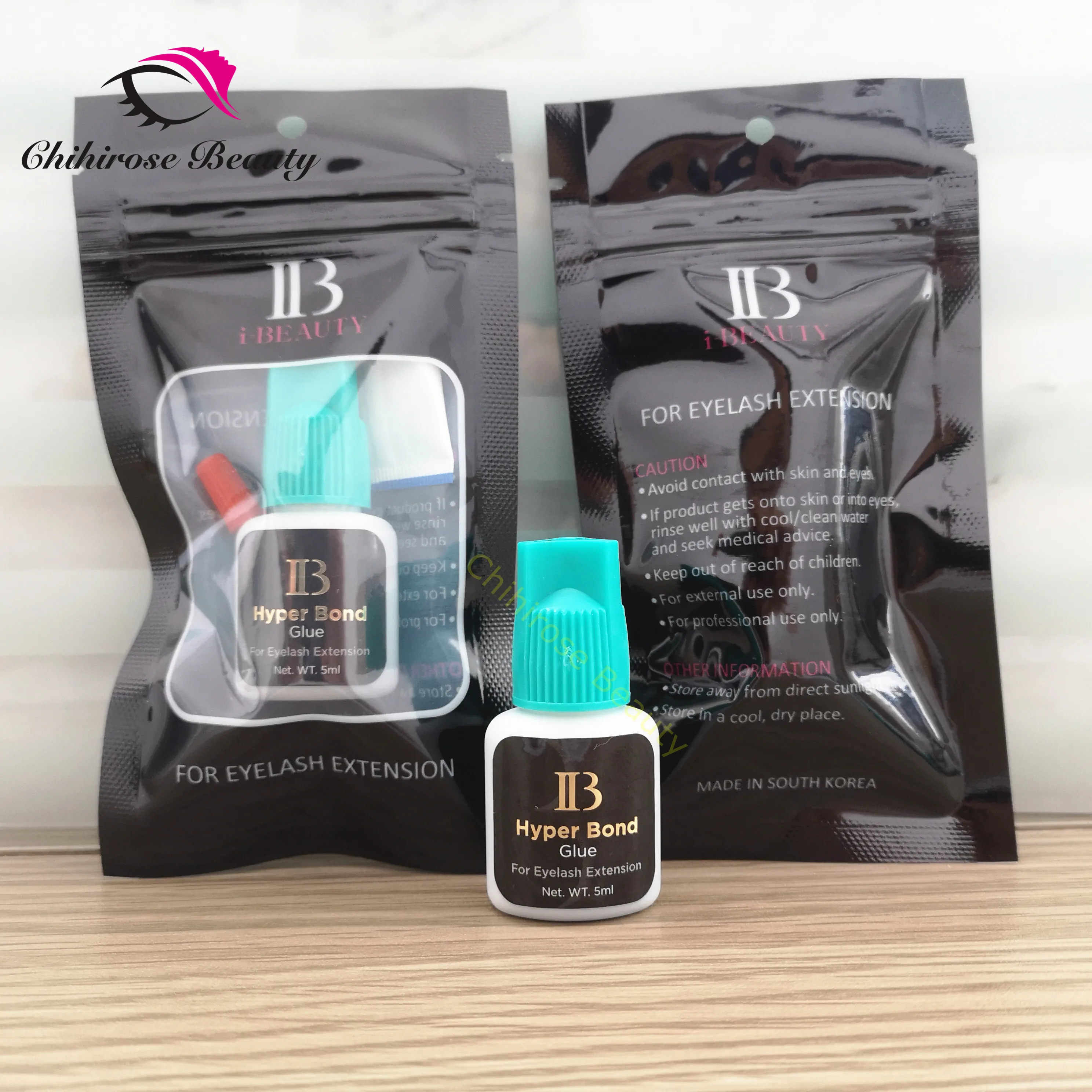10 Bottles Korea IB Ibeauty Hyper Bond 0.5s Glue Fast Drying Eyelash Extensions Glue long lasting 6weeks