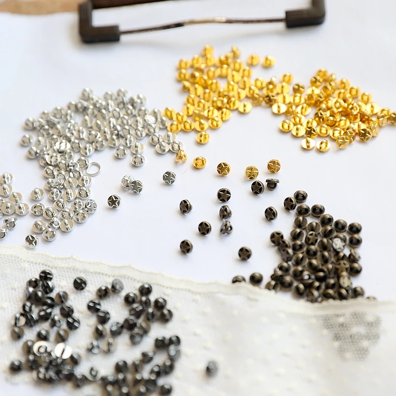 

Doll clothes diy accessories 5mm mini star button 4 colors