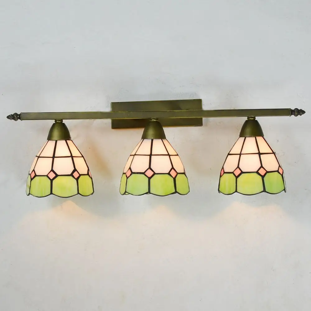 Синие средиземноморские Настенные светильники в сетку для коридора Тиффани