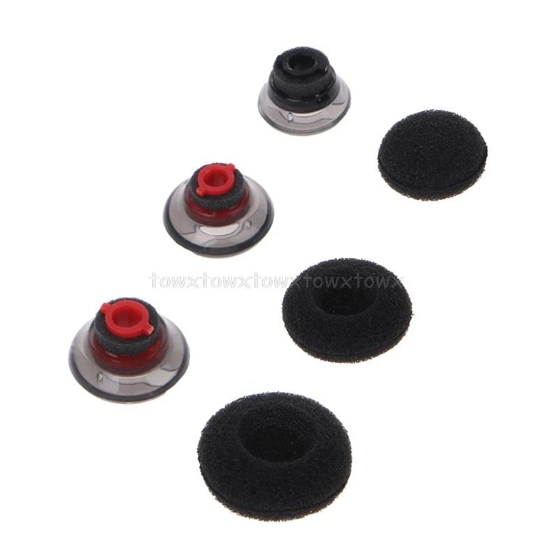 Мягкие Силиконовые амбушюры для наушников Прозрачные наконечники черные