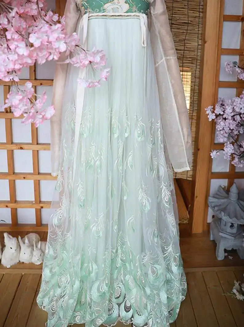 Женский костюм феи павлина из полиэстера в ханьфу китайское платье стиле