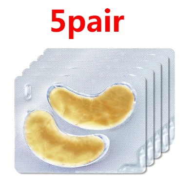 5pair 5 пар, маска для глаз с кристаллами, коллагеновые патчи для глаз, восстанавливающие сухую кожу, маска для глаз, темные круги, удаляющие омолаживающие увлажняющие патчи для глаз - Цвет: 5pair