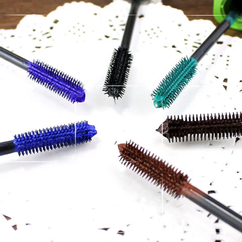 Цветная тушь для ресниц фиолетовая синяя зеленая черная коричневая плотная