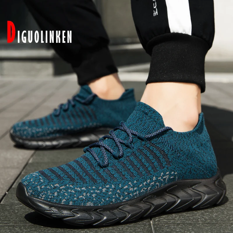

2021 Socks Shoes Mens Casual Shoes Breathable Mesh Sneakers Men Sports Black Fashion Women Shoes Slip-on Unisex Walk Footwear