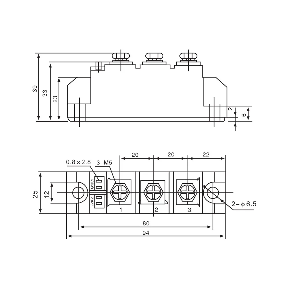 Диодный выпрямитель Cloweit полупроводниковый модуль реле двигателя MDC 70A 90A 110A 1600VDC