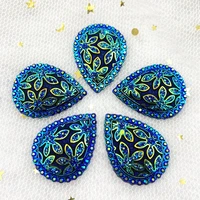 diy 16pcs 3040mm drop shape crystals ab rhinestone flatback sewing 2 hole stones resin for wedding decorate crafts