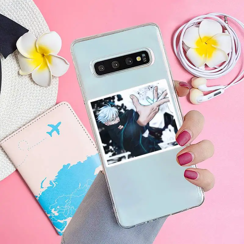 

Hot Anime Jujutsu Kaisen Phone Case Transparent for Samsung A71 S9 10 20 HUAWEI p30 40 honor 10i 8x xiaomi note 8 Pro 10t 11