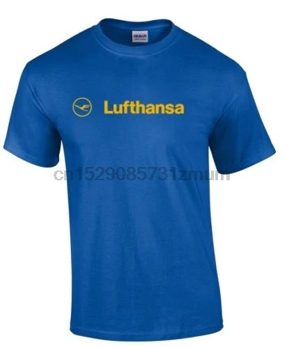 Lufthansa винтажный логотип немецкая авиация футболка хлопковая Новая мужская