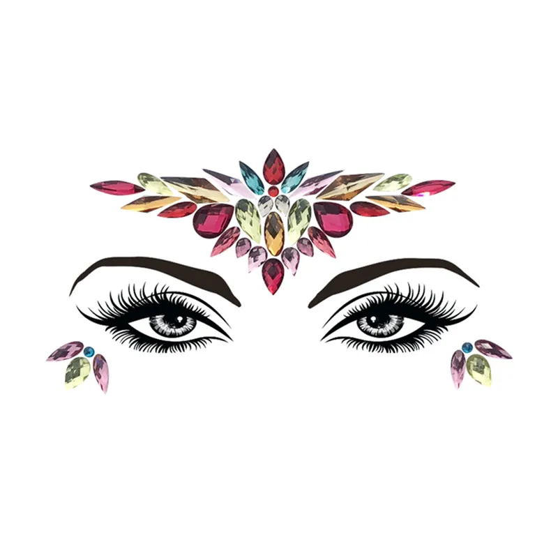 1 лист хрустальные 3d наклейки для лица и глаз|Наборы макияжа| |