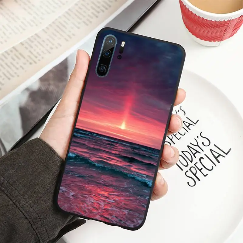 

Sunset landscape pattern Phone Case For Huawei honor Mate P 10 20 30 40 i 9 8 pro x Lite smart 2019 nova 5t