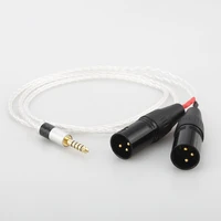 high quality audiocrast 8 cores silver plated 4 4mm balanced male to dual 2x 3pin xlr balanced male audio adapter cable